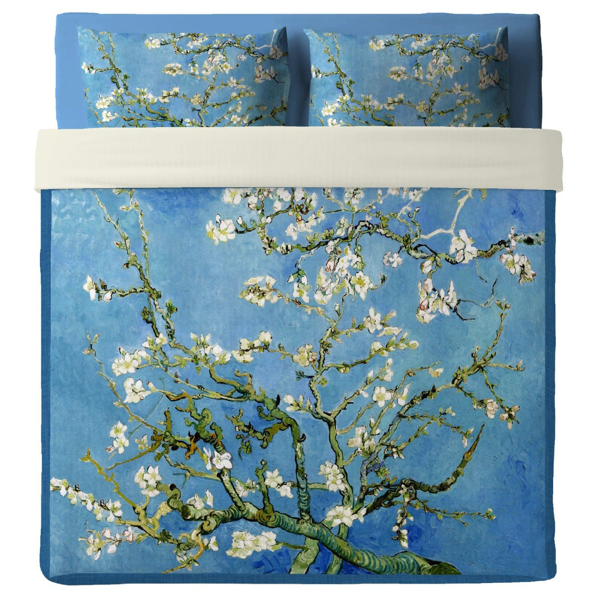 Van Gogh Bedsheet with Pillowcases - Almond Blossom