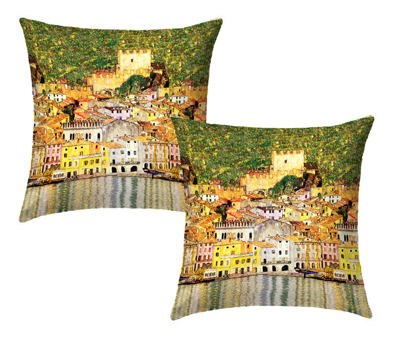 Pair of Cushion Covers for Furniture - Malcesine - Klimt