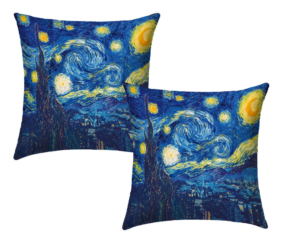 Pair of Cushion Covers for Furniture - Van Gogh-Starry Night