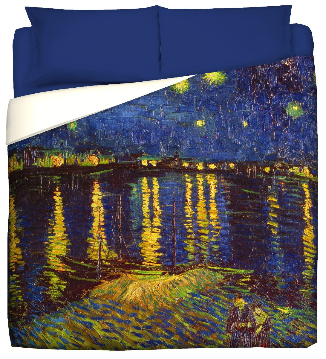 Winter Quilt - Van Gogh-Starry Night over the Rhone
