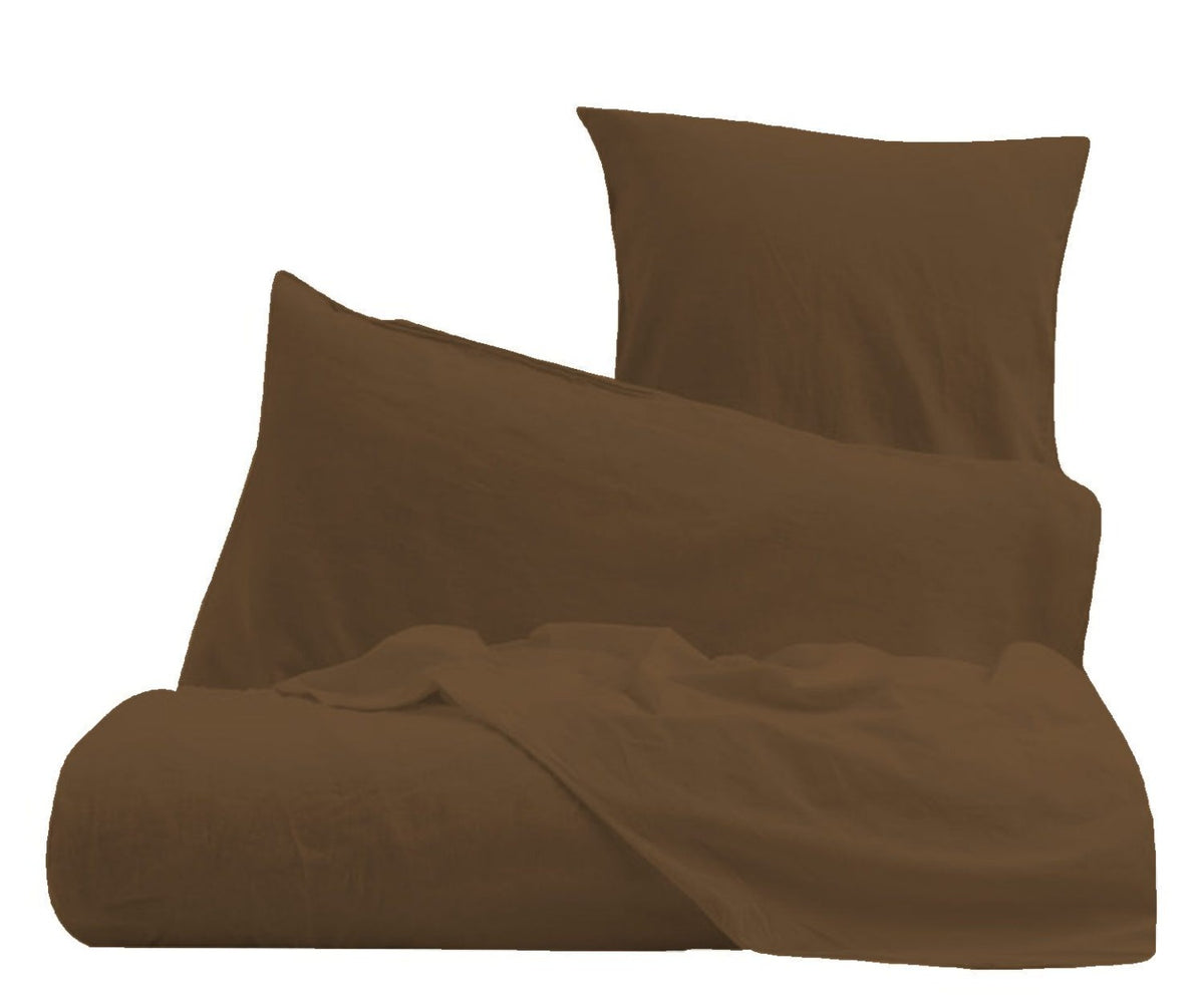 Sheets with pillowcases - Solid color Mud