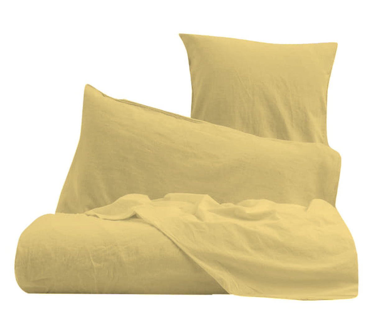 Sheets with pillowcases - Solid color Light yellow