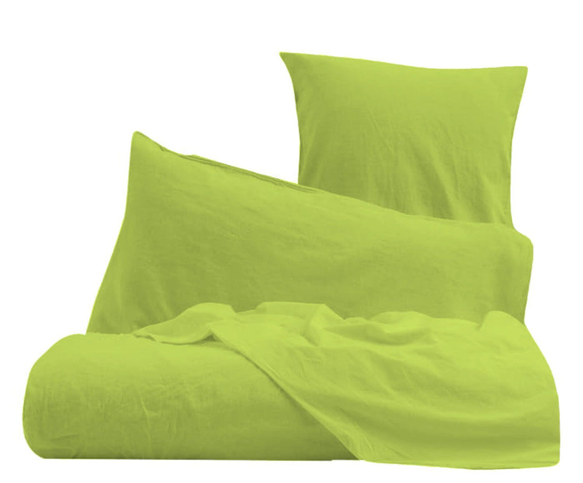 Sheets with pillowcases - Solid color Apple Green