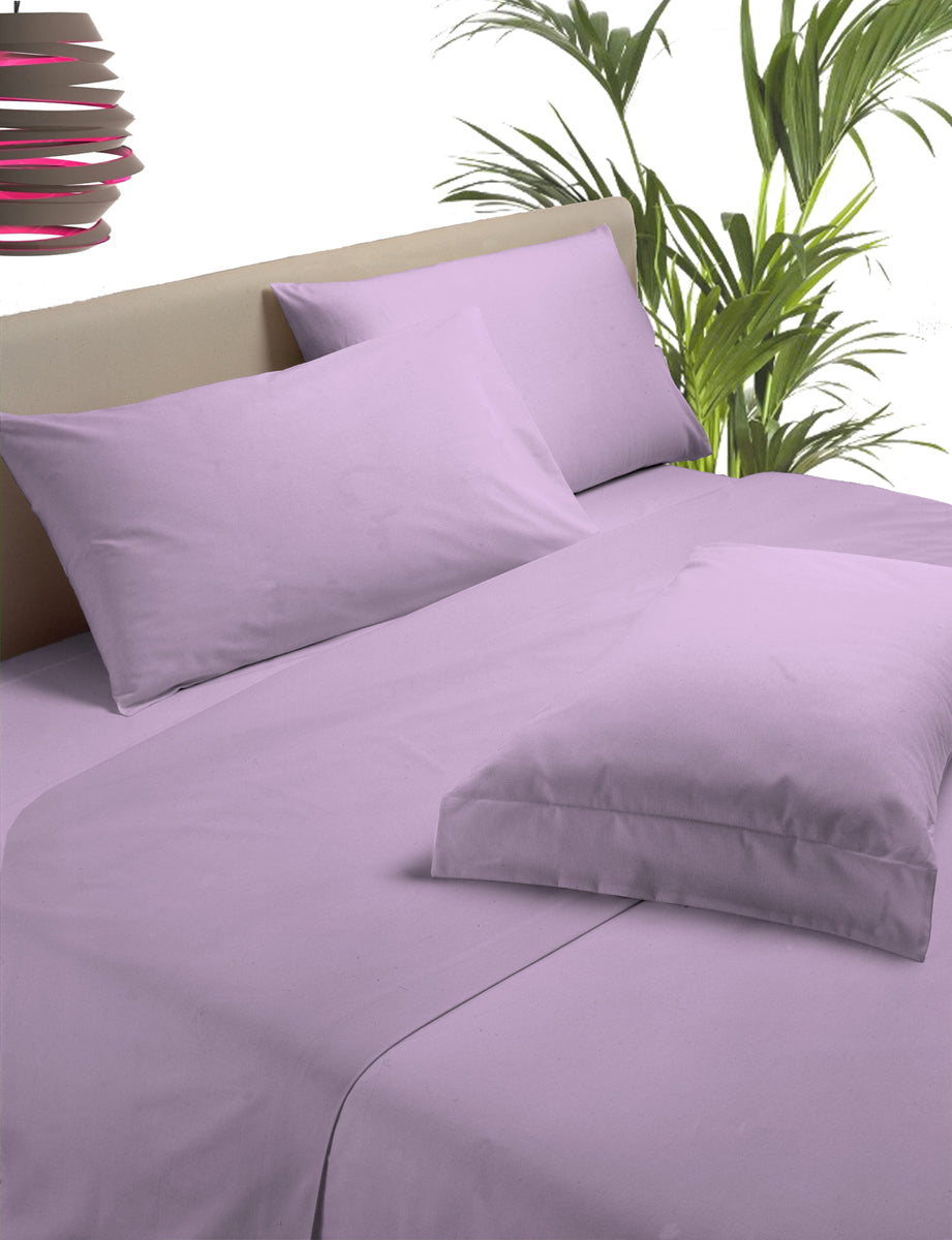 Sheets with pillowcases - Lilac solid color