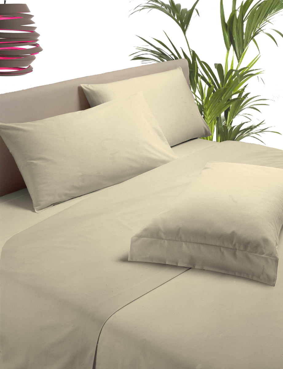 Sheets with pillowcases - Solid color Sand