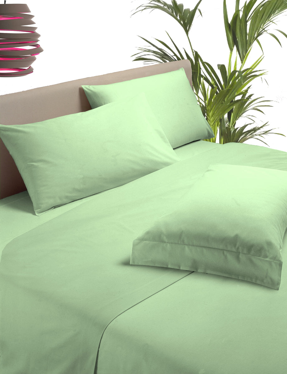 Sheets with pillowcases - Green Aqua solid color