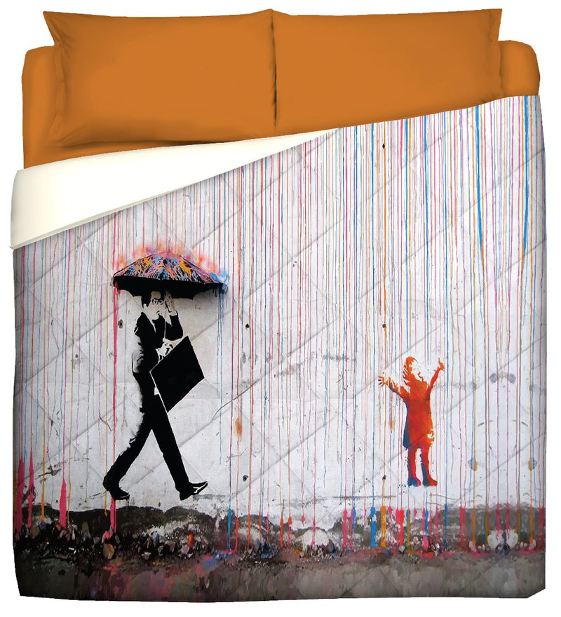 Trapunta Invernale - Street art - Pioggia colorata