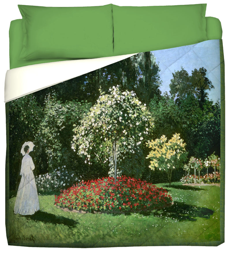 Trapunta Invernale   Monet - Signora in giardino