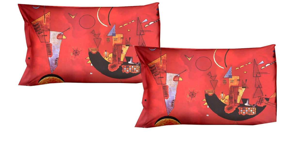 Bed pillowcases - Kandinsky - Red Universe