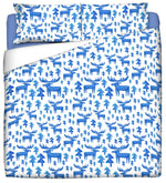 Duvet cover with pillowcases - BLUE REINDEER