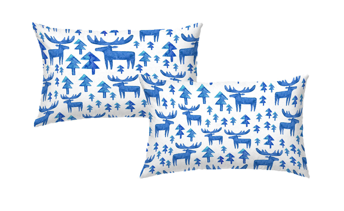 Pillowcases - BLUE REINDEER