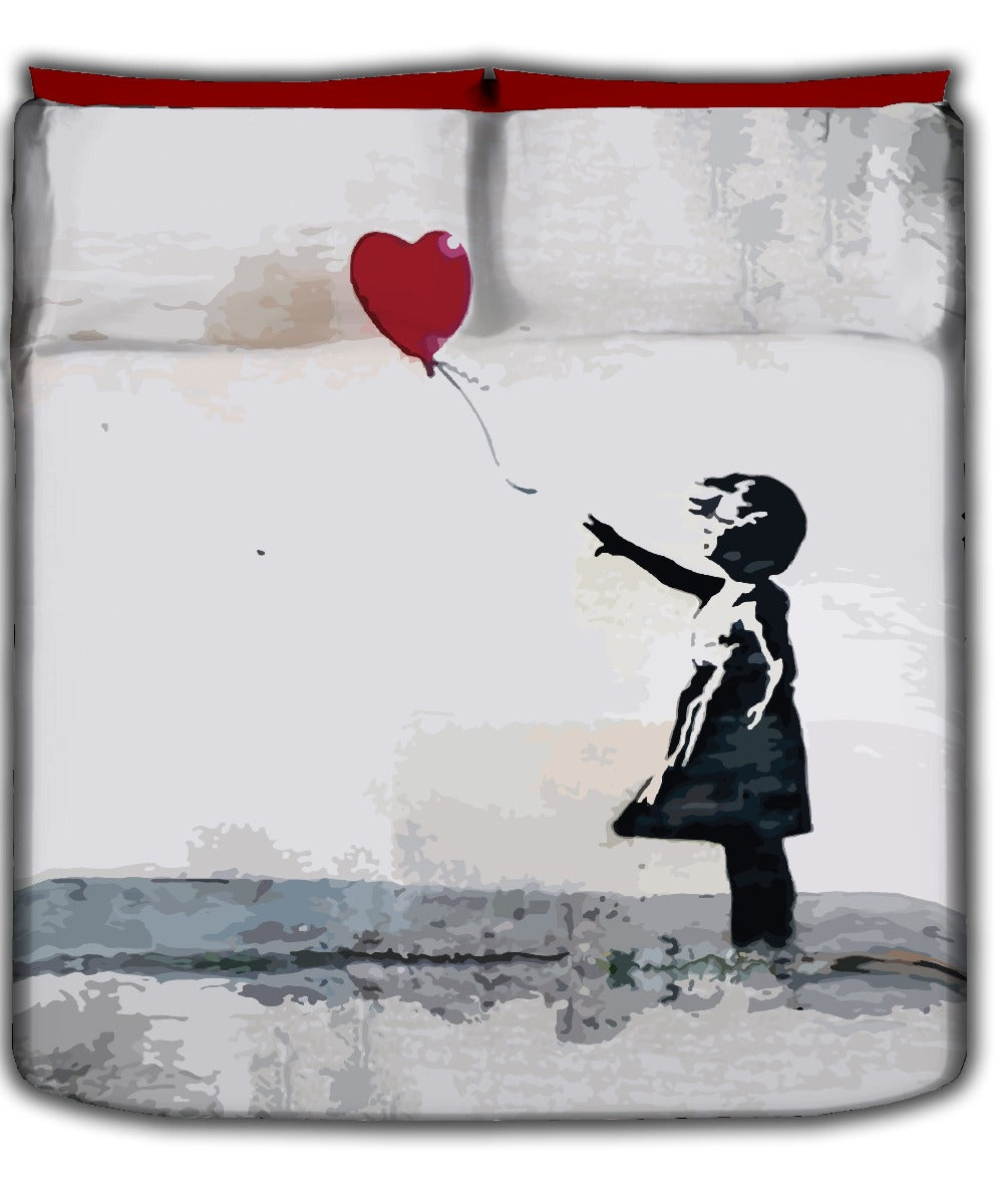 Mezzero - Street Art Furniture Cloth - Girl with love ballon