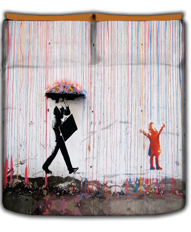 Mezzero - Telo Arredo   Street Art - Pioggia colorata
